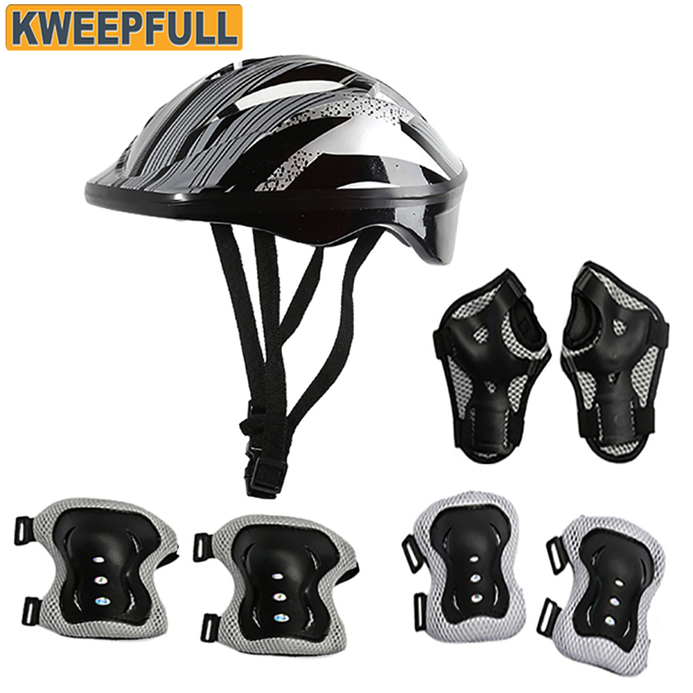 Scooter Helmet Set - 子供用自転車用ヘルメット保護具セット,幼児用,膝パッド,肘パッド,ベビーカー用手首ガード,サイクリング