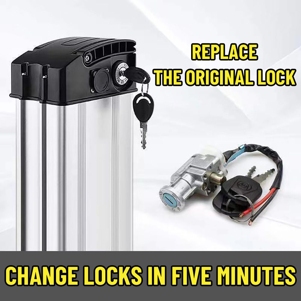 Electric Scooter Charger - 2つのキー,電動自転車充電器,スイッチ,ユニバーサルスクーター,オートバイアクセサリー,高性能の電動自転車バッテリーロック