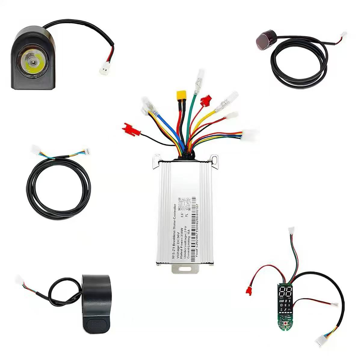 Electric Scooter 500W - 電動スクーターYFS-Z1ブラシレスモーターコントローラー36V15Aマザーボードダッシュボードキット（8.5インチコピースクーター部品用）350W 500W