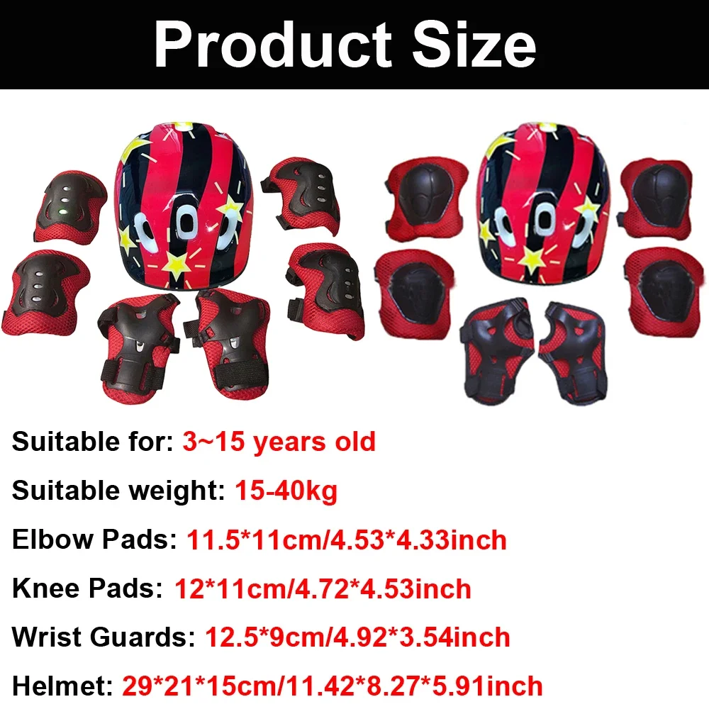 子供用の保護具セット、調節可能なヘルメットと膝パッド、肘パッ - Scooter Helmet Set のレビューと価格