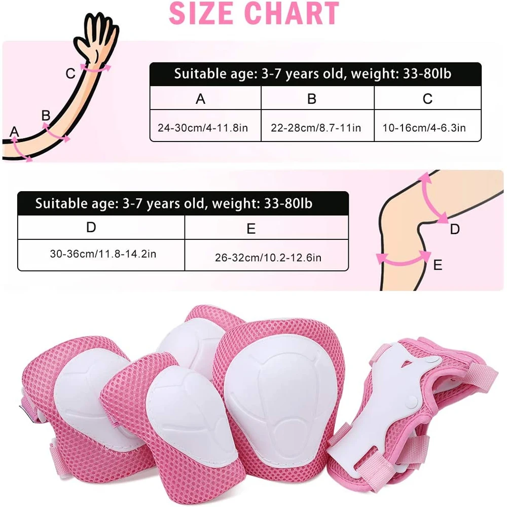 男の子と女の子のためのローラースケートヘルメット、7つのパー - Scooter Helmet Set のレビューと価格