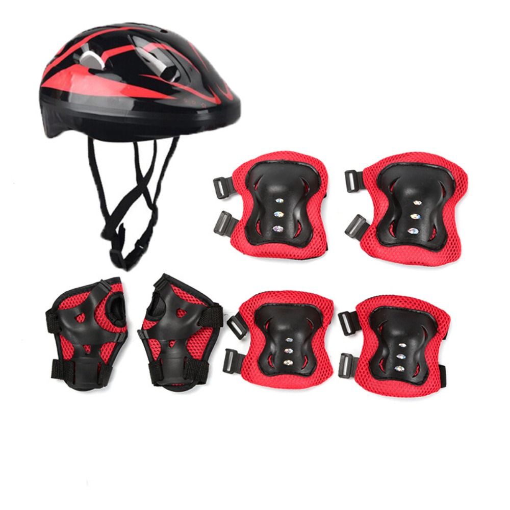 子供用の膝と肘のパッド、リストガード、スポーツ保護具、スクー - Scooter Helmet Set のレビューと価格