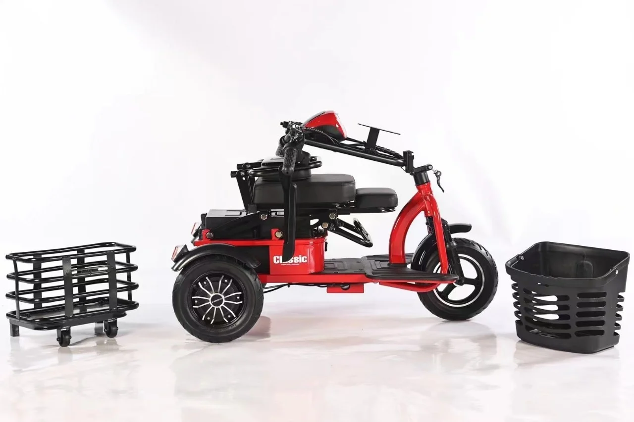 男女兼用折りたたみ式電動三輪車500Wモビリティスクーター親 - Electric Scooter 500W のレビューと価格