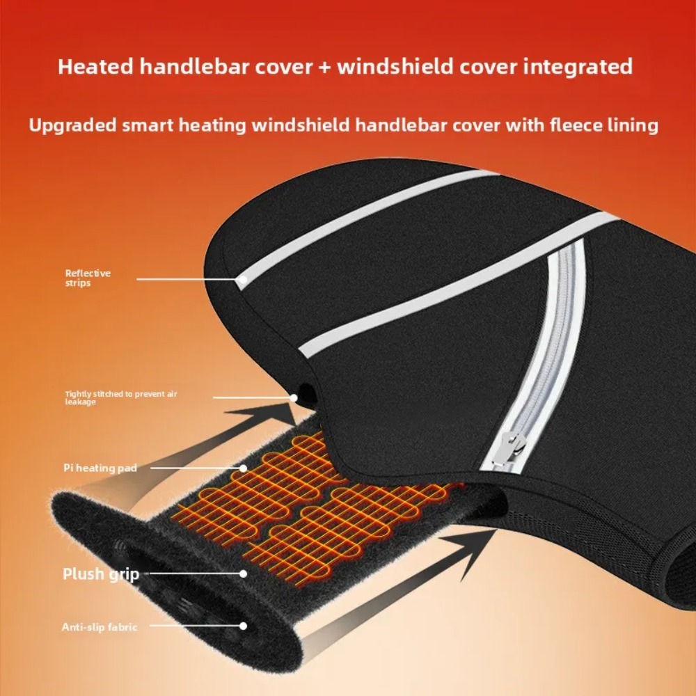 オートバイのハンドルバーカバー冬用加熱電子手袋暖かい防水電気 - Electric Scooter Rain Cover のレビューと価格