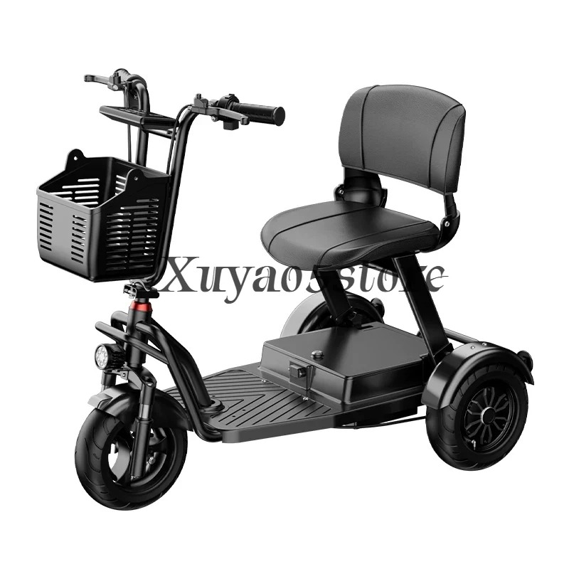 電動三輪車 家庭用小型ピックアップ 子供 高齢者 スクーター - Folding Electric Scooter のレビューと価格